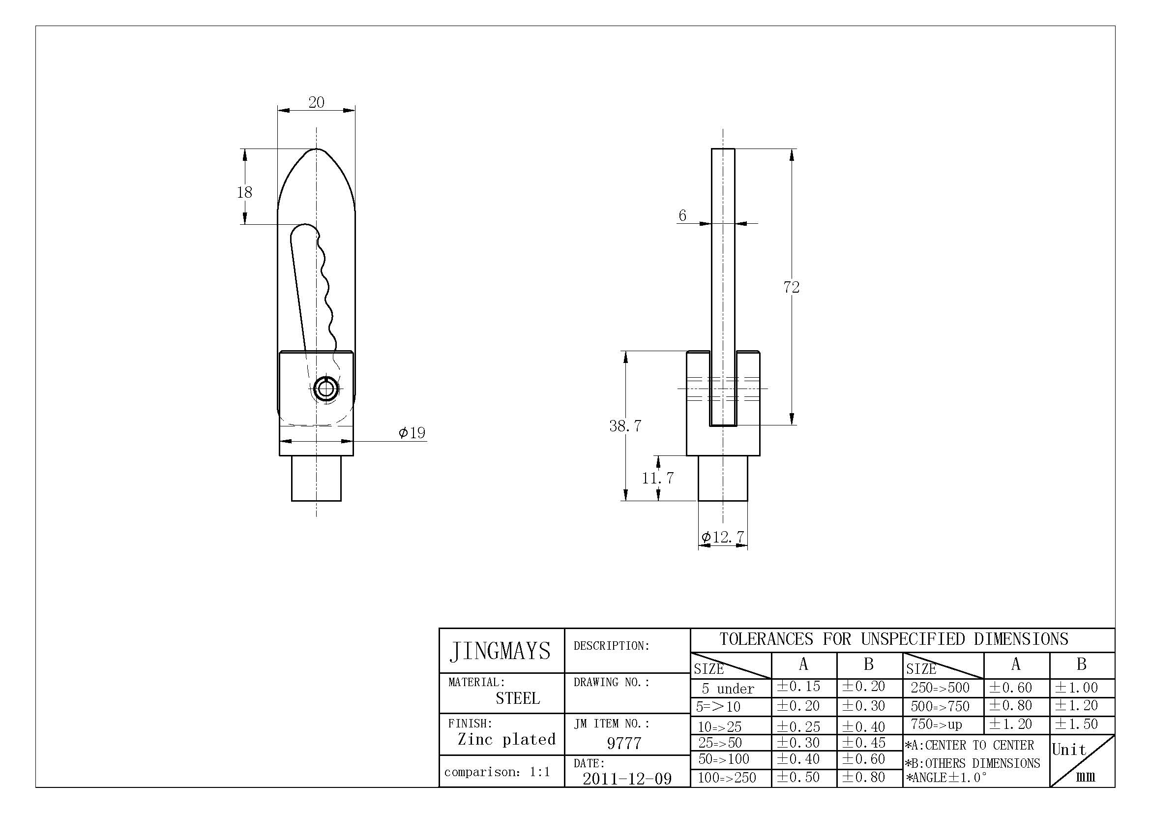 Antiluce Fastener Steel Zinc Plated - 9777