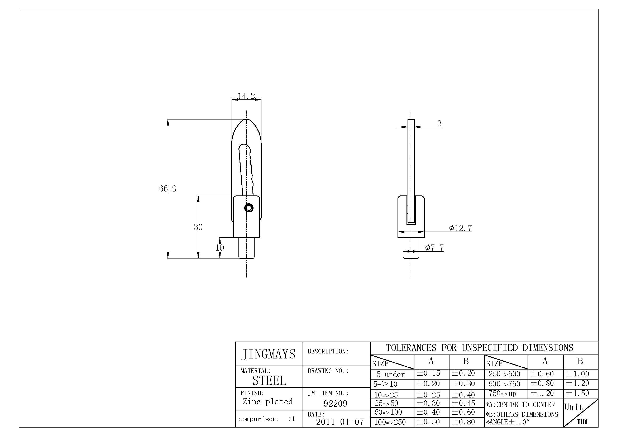 Antiluce Fastener Steel Zinc Plated - 92209