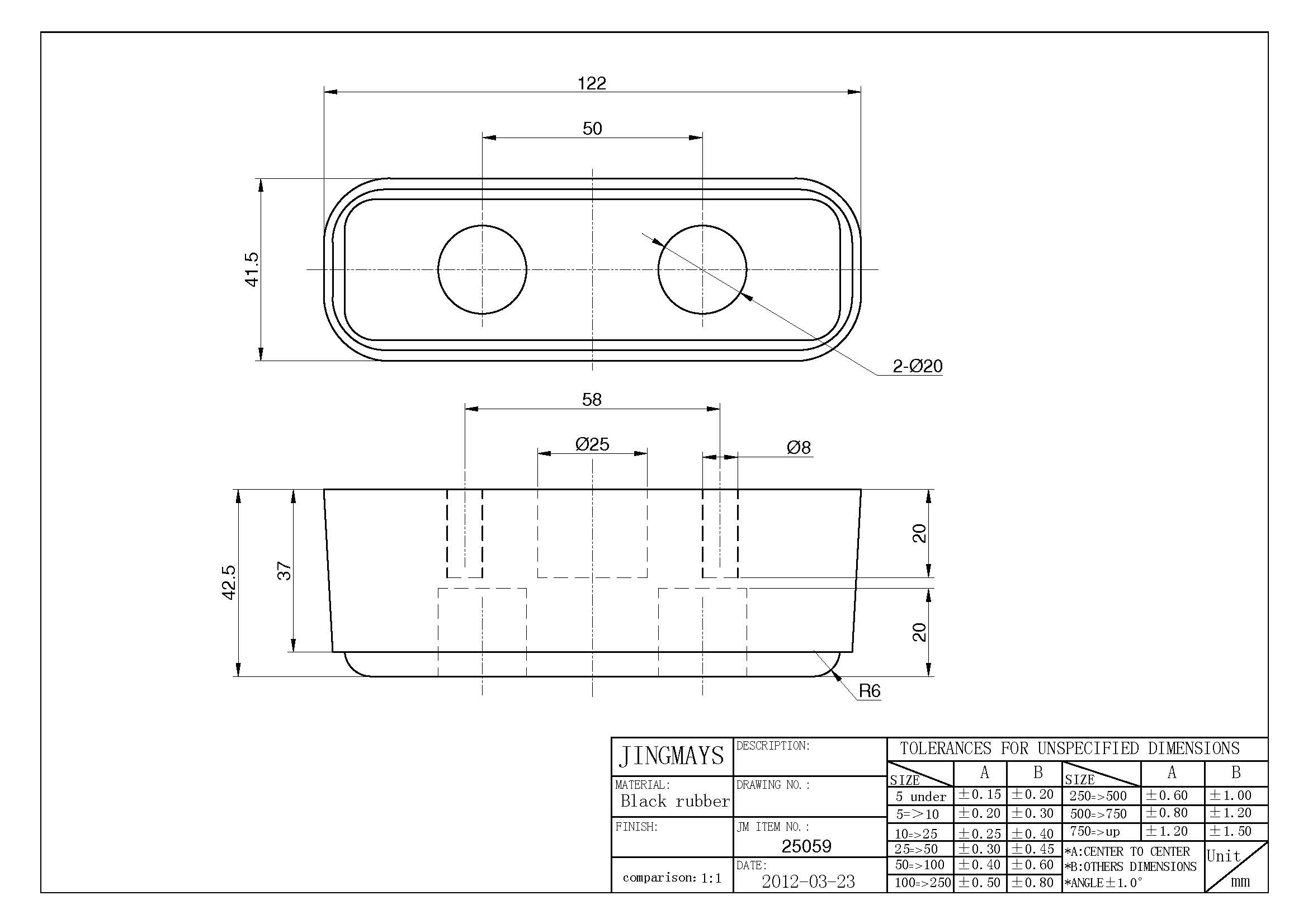 Rubber Bumpers - 25059