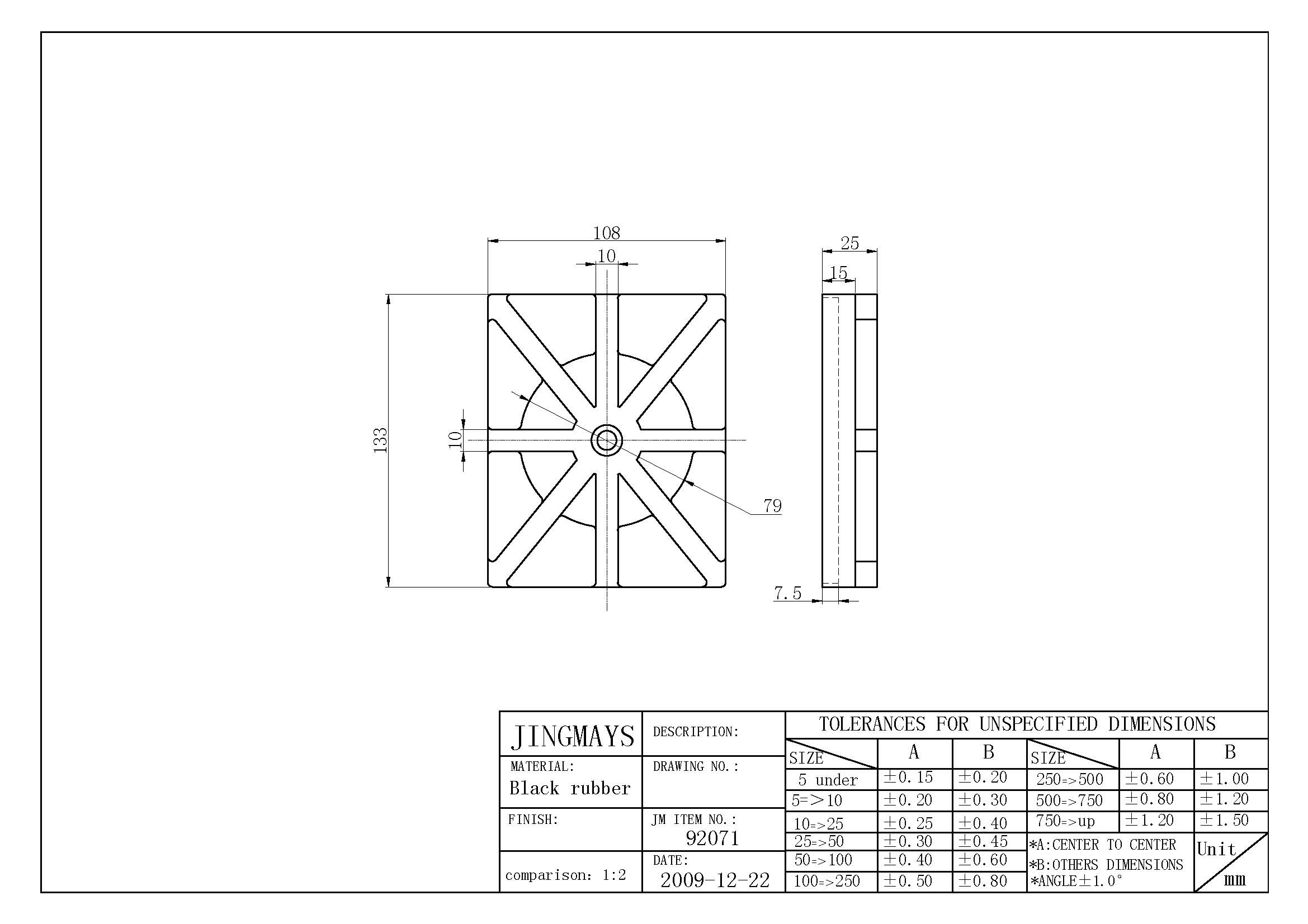 Rubber Bumpers - 92071