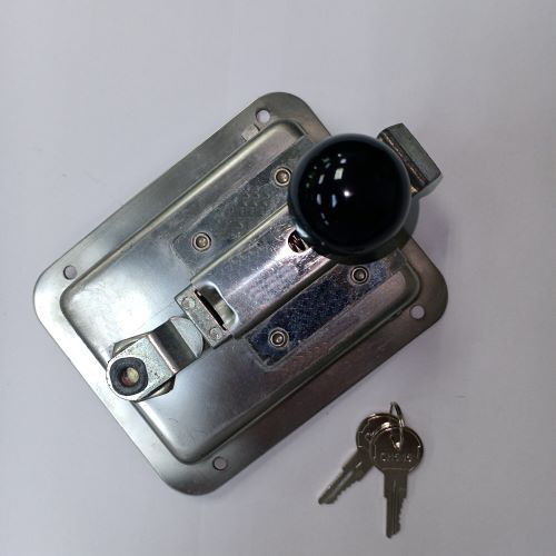 Locking Stainless Steel Polished Paddle Latch W/Mtg. Holes - 91393