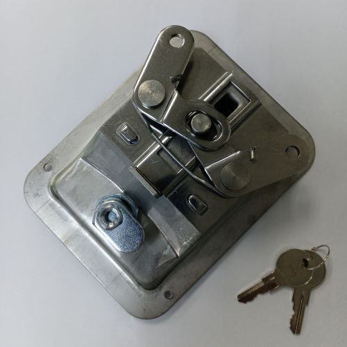 Locking Stainless Steel Polished Paddle Latch W/Mtg. Holes - 91223